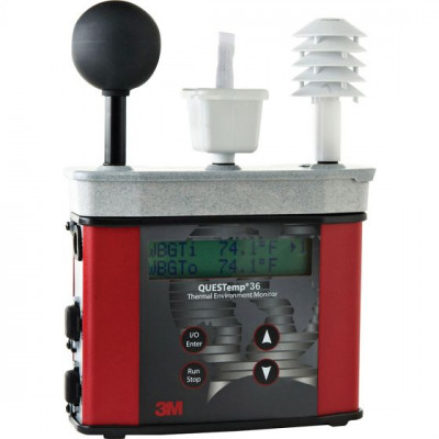 3M QUESTemp 36 Intrinsically Safe Datalogging Heat Stress Monitor With Displayed Stay Times
