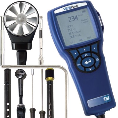 TSI VelociCalc 9565 Advanced Multiparameter Ventilation Meter and Testing Probes