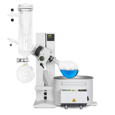 Buchi Rotavapor R-300 with 1L Water Bath Rotary Evaporator Manual Lift Diagonal (A) Glass Assembly SJ 29/32 joint