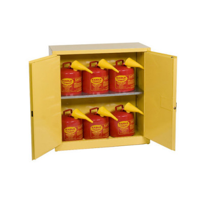 Eagle 1932SC6 Combo Manual 2-Door Flammable Safety Cabinet W/ 30-Gallon Capacity