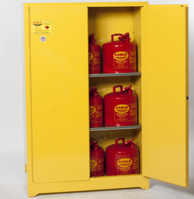 Eagle 1947SC9 Combo Manual 2-Door Flammable Safety Cabinet W/ 45-Gallon Capacity