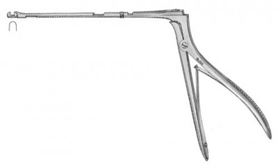 Miltex 20-559 Hajek-Kofler Sphenoid Punch Forceps, Reversible, Small 3MM X 7MM Solid Biting Jaws, Right Angle, Shaft 15CM, 9 1/3