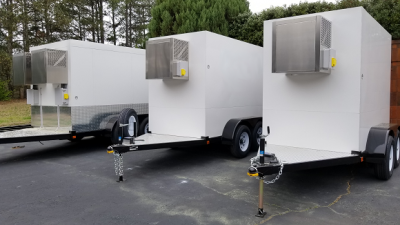 Sky 7' x 12' 441cf Refrigerated Trailer with Dual Axles