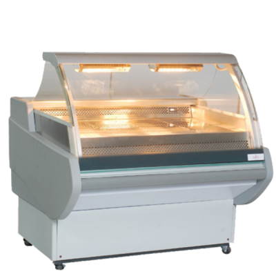 B1H 4ft Euro Hot Curved Glass Display With Steam Deck