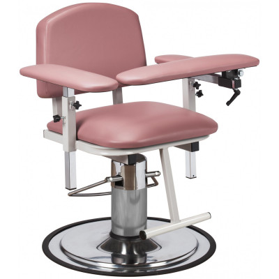Clinton 6310 H Series Padded, Blood Drawing Chair W/ Padded Arms. Wedgewood.