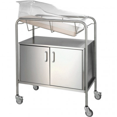 Amico BB-CD1-TM Bassinet - Connor Series, 1 Drawer, Stainless Steel, Tub & Mattress