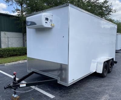 NEW 7' x 16' Walk In Cold Storage Cooler or Freezer Trailer (Standard)