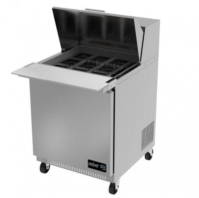 Asber USA 1 Door Mega Top Sandwich Salad Prep Table 27