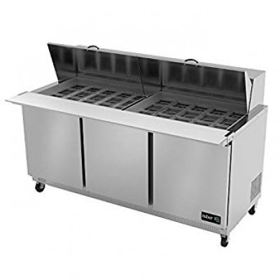 Asber USA 3 Door Mega Top Sandwich Salad Prep Table 72