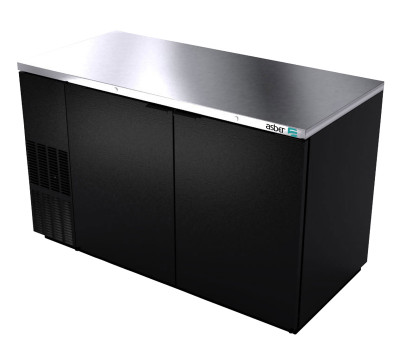 Asber USA 59 Black-Finish Back Bar cooler - 852 Cans ABBC-58