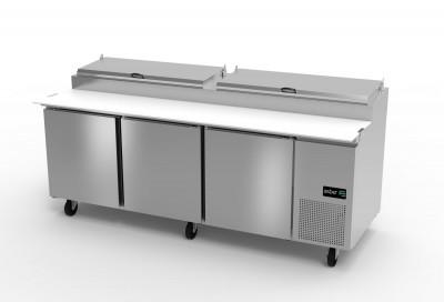 Asber USA 93 All Stainless Pizza Prep Table 12 Pans APTP-93