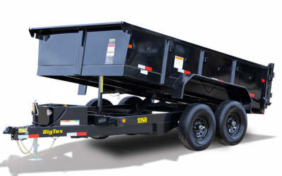 BIG TEX 10SR 9,990#,TA,SR DUMP,(83 X 12) BLACK,7 SLIDE IN RAMPS