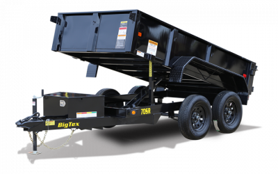 BIG TEX 70SR 7K SINGLE RAM LP DUMP(5X10 TANDEM AXLE, DBL DOORS)