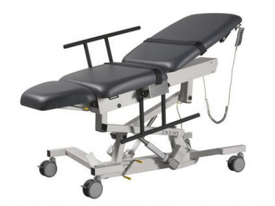 BIODEX MEDICAL ULTRA PRO HEIGHT ADJUSTABLE ULTRASOUND TABLE W/ 5 IN. INDIVIDUAL LOCKING SWIVEL CASTERS
