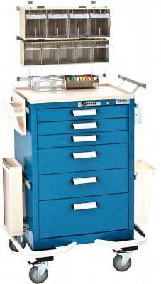 BLUE BELL BAC-30 ANESTHESIA CART PACKAGE, COMBINATION PUSH BUTTON LOCK