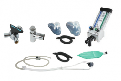 Belmed Oral Surgery Flowmeter System w/ 4 Cylinder Yoke Block