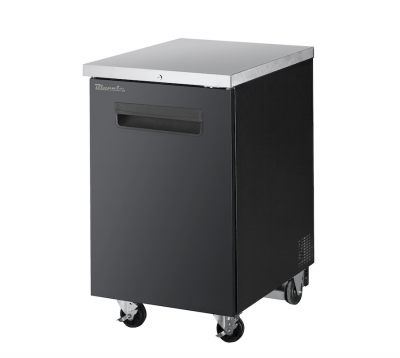Blue Air BBB23-1B-HC 1 Door Back Bar Cooler, Black Finish Exterior, W23in.