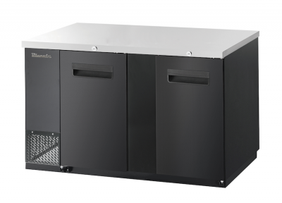 Blue Air BBB69-3B-HC 2 Doors Back Bar Cooler, Black Finish Exterior, W69in.