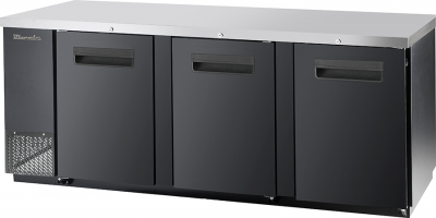 Blue Air BBB90-4S-HC 3 Doors Back Bar Cooler, S/Steel Exterior, W90in.