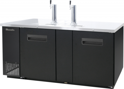 Blue Air BDD69-3S-HC 2 Doors Keg cooler, S/Steel Exterior, 3 1/2 Barrels W69in.