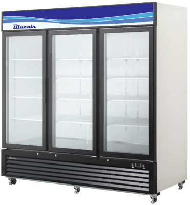 Blue Air BKGM72-HC 72 CuFt. 3 Glass Doors Refrigerator Merchandiser(Swing)