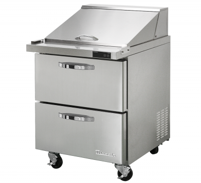 Blue Air BLMT28-D2-HC 28in. Mega top Sandwich Prep Table with 2 Drawers