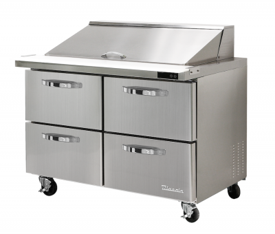 Blue Air BLMT48-D4-HC 48in Mega top Sandwich Prep Table with 4 Drawers