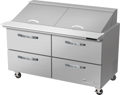 Blue Air BLMT60-D4-HC 60in Mega top Sandwich Prep Table with 4 Drawers