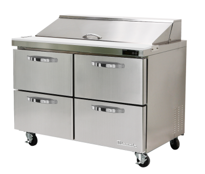 Blue Air BLPT60-D4-HC 60in Sandwich Prep Table with 4 Drawers