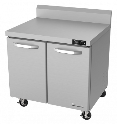 Blue Air BLUF36-BSG-HC 36in. 2 Door All Stainless Steel Work Top Freezer - 9.2 cft
