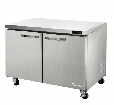 Blue Air BLUF48-HC 2 Doors All Stainless Undercounter Freezer / 48in.