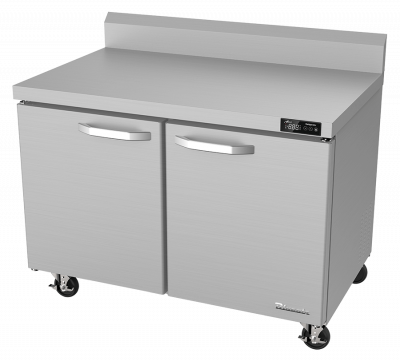 Blue Air BLUF48-BSG-HC 48in. 2 Door All Stainless Steel Work Top Freezer - 13 cft
