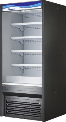 Blue Air BOD-48S-HC 48in. Vertical Open Display Case, Solid Side Panel