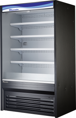 Blue Air BOD-60S-HC 60in. Vertical Open Display Case, Solid Side Panel