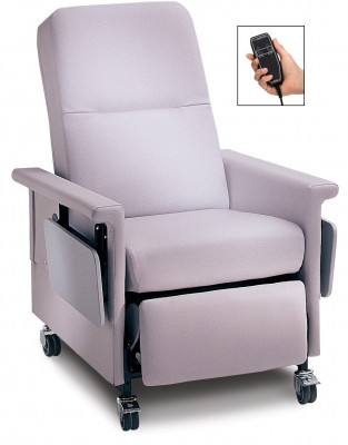 CHAMPION 58 SERIES CLASSIC BARIATRIC RELAX RECLINER W/ PATIENT REMOTE. POWER. BONNIE BLUE.