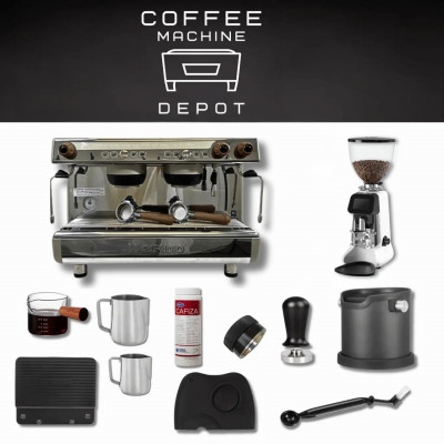 Casadio Undici A2 Commercial Espresso Machine and HeyCafe Buddy Grinder Combo Package
