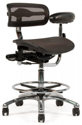 Crown Virtù C120AM Mesh Assistant Dental Stool