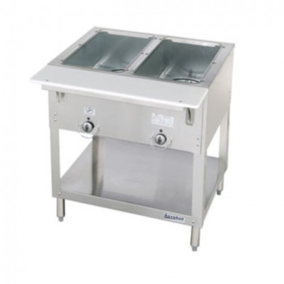 Duke E302 Aerohot Steamtable Hot Food Unit, 2 Wells & Carving Board, 120 V, Propane
