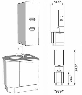 DuraPro Elite Central Island Treatment Console - Split