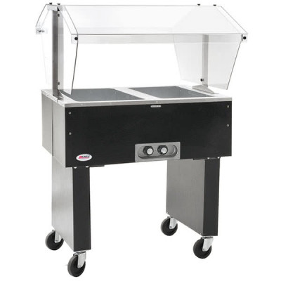 Eagle Group Steam Table w/ Sneeze Guard & Casters, BPDHT2-120