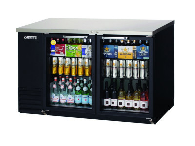 Everest EBB59G-24 2 Glass Door Back Bar Cooler, 59