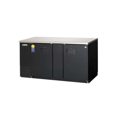 Everest EBB69 2 Door Back Bar Cooler, 69in. - Black Exterior