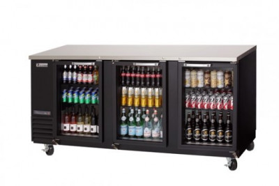 Everest EBB90G-24 3 Glass Door Back Bar Cooler, 90