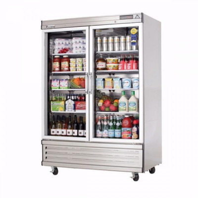 Everest EBGR2 2 Glass Door Refrigerator, 54 1/4in.