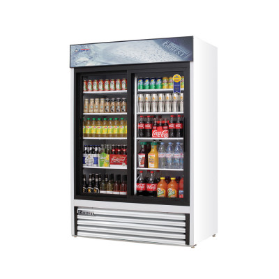 Everest EMGR48 2 Door Refrigerator Merchandiser (Sliding), 48 cu ft