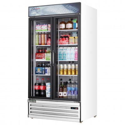 Everest EMSGR33 2 Door Refrigerator Merchandiser (Swing), 33 cu ft