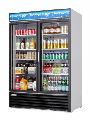 Everest EMSGR48 2 Door Refrigerator Merchandiser (Swing), 48 cu ft