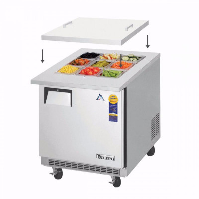 Everest EOTP1 1 Door Open Top Prep Table, 27 1/2in. (Mega Top)