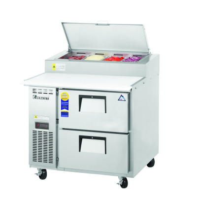 Everest EPPR1-D2 1 Section 2 Drawer Pizza Prep Table, 35 1/2in.
