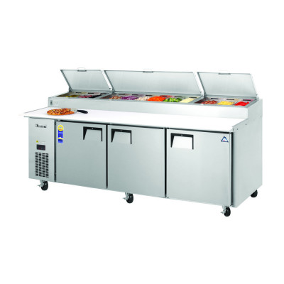 Everest EPPR3 3 Door Pizza Prep Table, 93in.